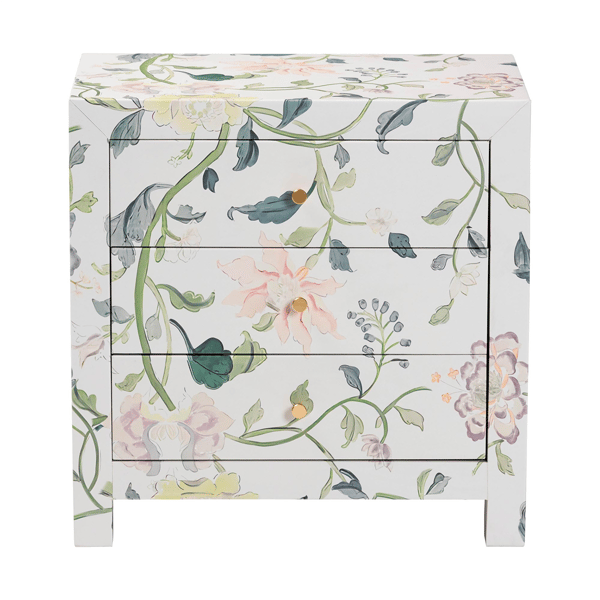 Baxton Studio Connery Floral End Table