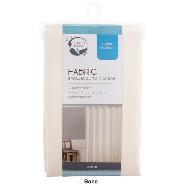 Zenna Home Fabric Shower Curtain Liner