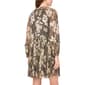 Womens MSK Long Sleeve Floral Crinkle A-Line Dress - image 4