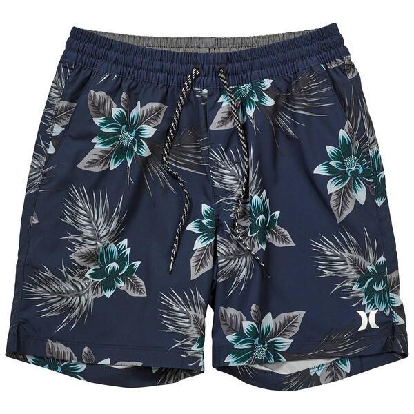 Young Mens Hurley Hibiscus Volley Swim Shorts - image 