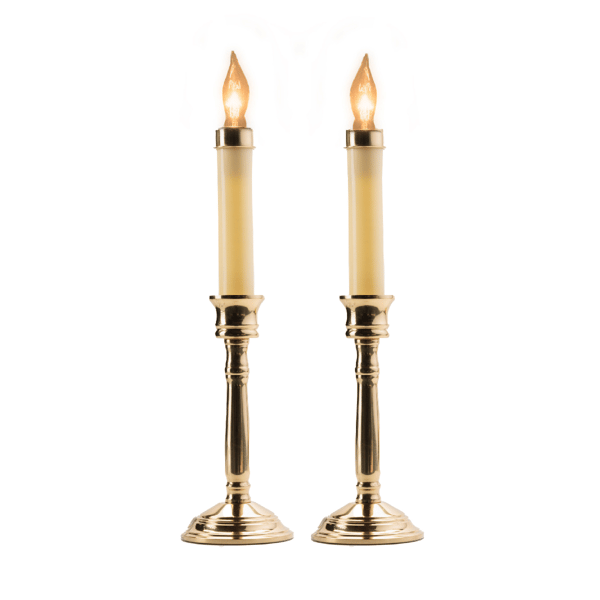 IMC Virginian Solid Brass Electric Window Candle 2pc. Set