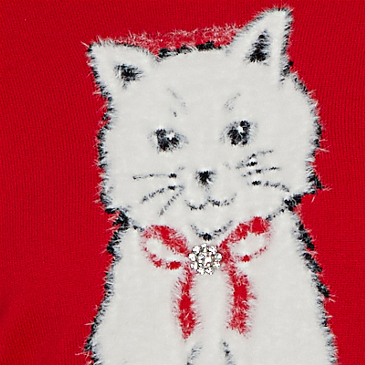 Petite Skye’s the Limit Fashion Essentials Fuzzy Cat Sweater