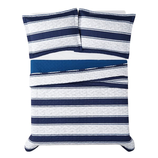 London Fog Watkins Stripe Quilt Set