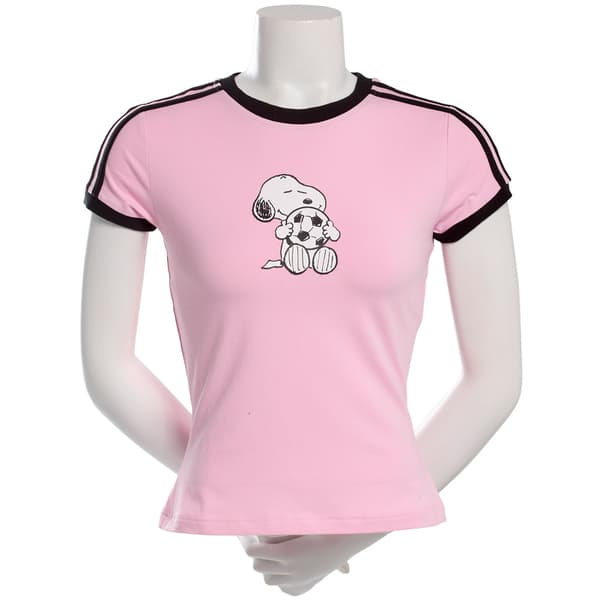 Juniors C-Life Snoopy Soccer Ball Ringer Tee - image 