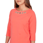 Petite Ruby Rd. Set Sail 3/4 Sleeve Grommet Neck Blouse - image 5