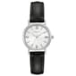 Womens Caravelle White Dial Black Leather Strap Watch - 43L216 - image 1