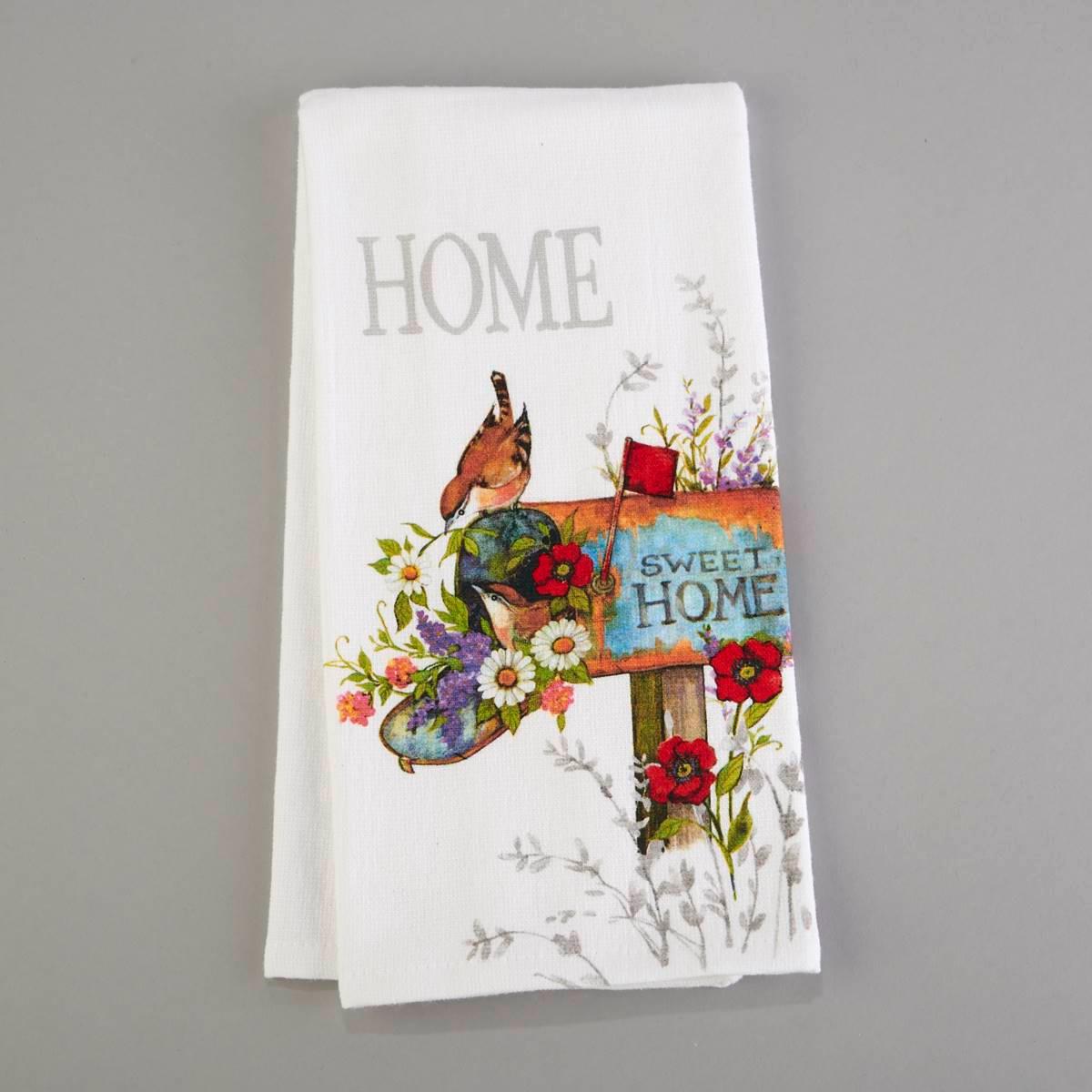 Flower Market Mailbox Dual Kitchen Towel