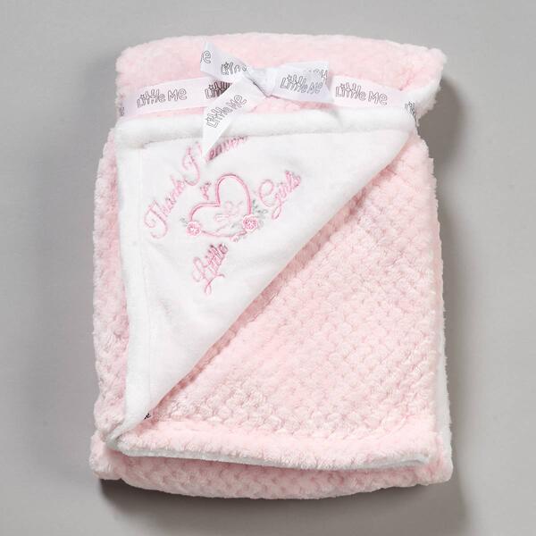 Little Me Thank Heaven Floral Heart Blanket - image 
