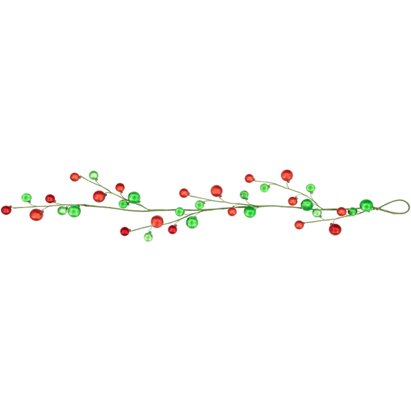 Northlight 4ft. Green & Red Ball Ornament Christmas Garland