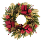 Puleo International Pre-Lit Red & Gold Adorned Christmas Wreath - image 1