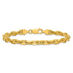 Gold over Sterling Silver Anchor Chain Bracelet