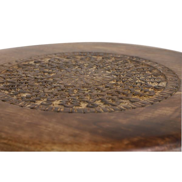 9th & Pike® Brown Wood Traditional Accent Table