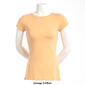 Juniors Aveto Short Sleeve Basic Crew Neck Cap Sleeve Tee - image 10