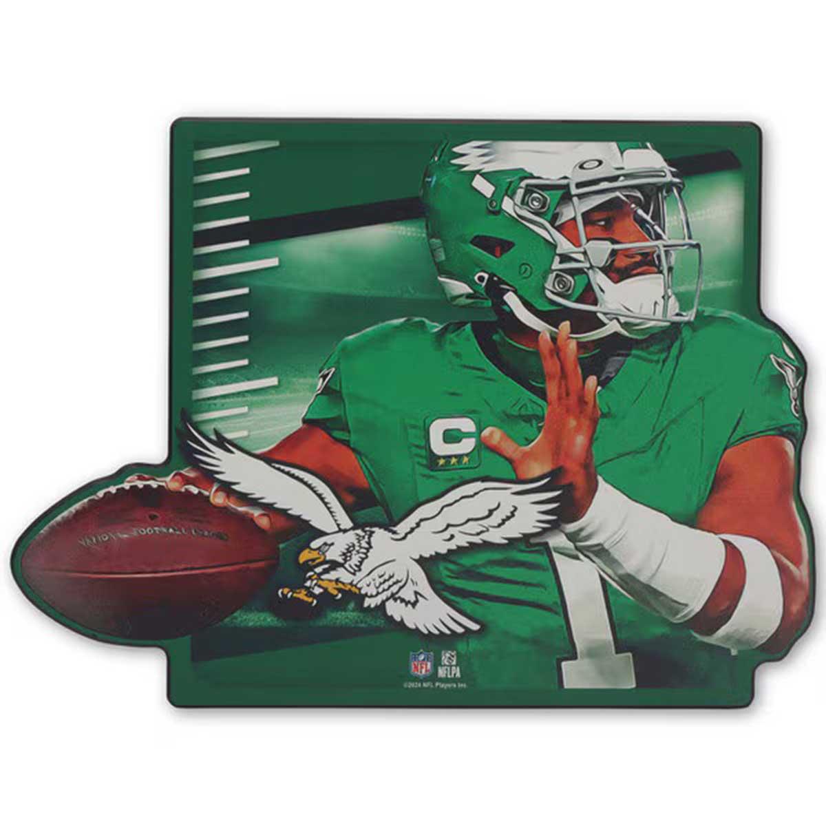 Open Road Eagles #1 Jalen Hurts Player in Motion Sign