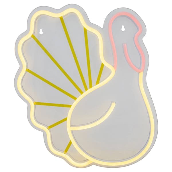 Northlight Seasonal 15in. LED Neon Turkey Window Silhouette