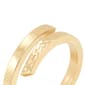 Gold Classics&#8482; Diamond-Cut Bypass Half Plain Half Chevron Ring - image 5