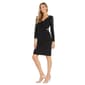 Womens R&M Richards Rhinestone Arm & Sheer Inserts Wrap Dress - image 1