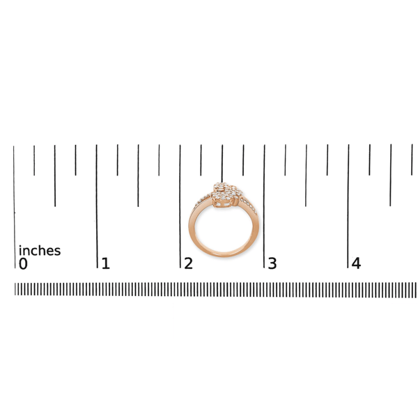Haus of Brilliance Rose Gold Plated 1/2ctw. Diamond Bypass Ring