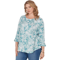 Plus Size Ruby Rd. Renaissance Romance 3/4 Ruffle Sleeve Blouse - image 2