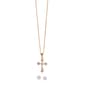 Design Collection Gold-Tone Cross Pendant with Pave & Studs - image 1