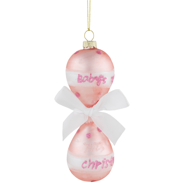 Northlight Baby Girl''s First Christmas Glass Ornament