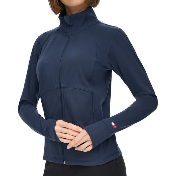 Womens Tommy Hilfiger Sport Peached Interlock Collar Jacket