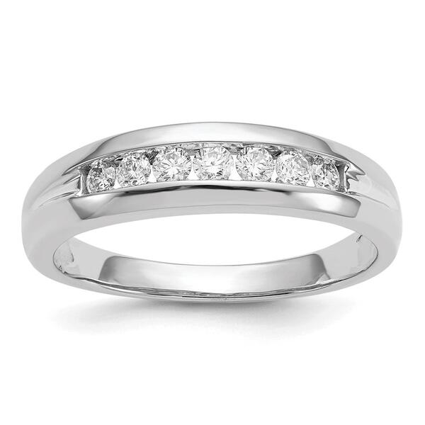 Mens Gentlemens Classics&#40;tm&#41; 14kt. White Gold 1/3ctw. Diamond Ring - image 