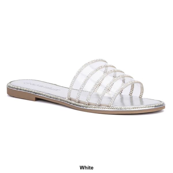 Womens Olivia Miller Nadia Sparkle Slide Sandals