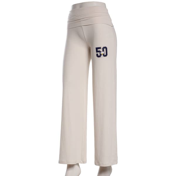 Juniors Peanuts™ 50 Fold Over Waist Yum Wide Leg Pants