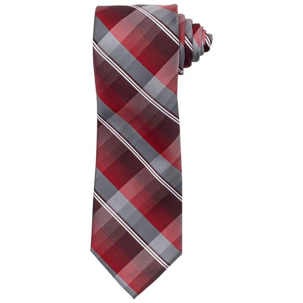 Mens John Henry Auburn Plaid Tie - image 