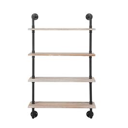 4D Concepts Claremont 4-Tier Industrial Piping Hang/Floor Shelf