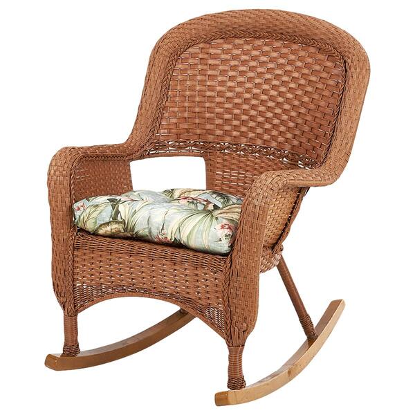 Veranda Rocker Resin Wicker High Back Rocker - image 