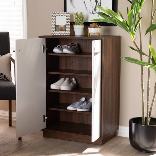 Baxton Studio Mette Entryway Shoe Cabinet - image 