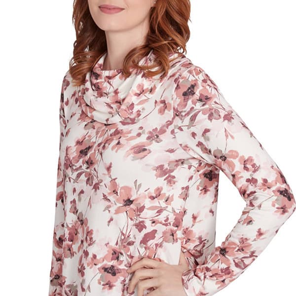 Womens Emaline Washington Long Sleeve Cowl Neck Top