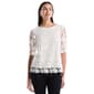Plus Size Rafaella® Elbow Sleeve All Over Floral Lace Blouse - image 1