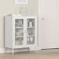 South Shore Eddison Pure White Mesh 2-Door Storage Cabinet - image 2