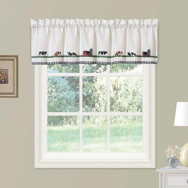 Cows Embroidered Valance - image 