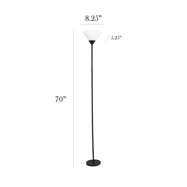 Simple Designs 1 Light Stick Torchiere Floor Lamp