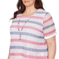 Plus Size Alfred Dunner The Royal Treatment Fringe Stripe Blouse - image 5