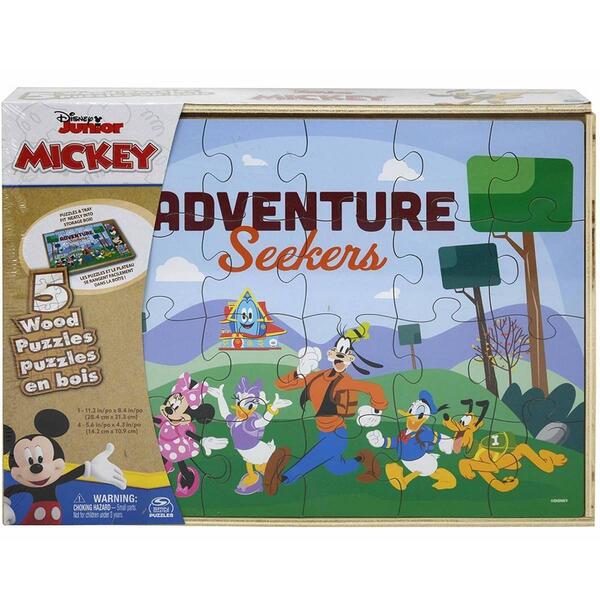 5pk. Mickey Wood Puzzle Set - image 