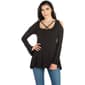 Womens 24/7 Comfort Apparel Criss Cross Cold Shouder Tunic - image 1