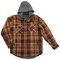 Mens Smith''s Sherpa Lined Flannel Shirt Jacket - Brown/Tan - image 1