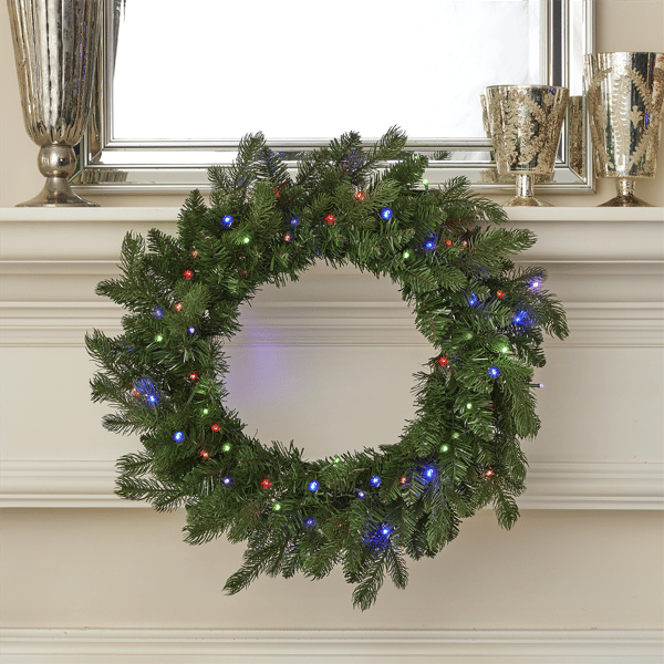 Seasonal LLC LED Palmetto Pine 24in. Christmas Wreath