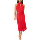 Womens MSK Sleeveless Halter Neck Solid Faux Wrap Midi Dress - image 1