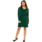 Womens Absolutely Famous Long Sheer Sleeve Cowl Neck A-Line Dress - image 1