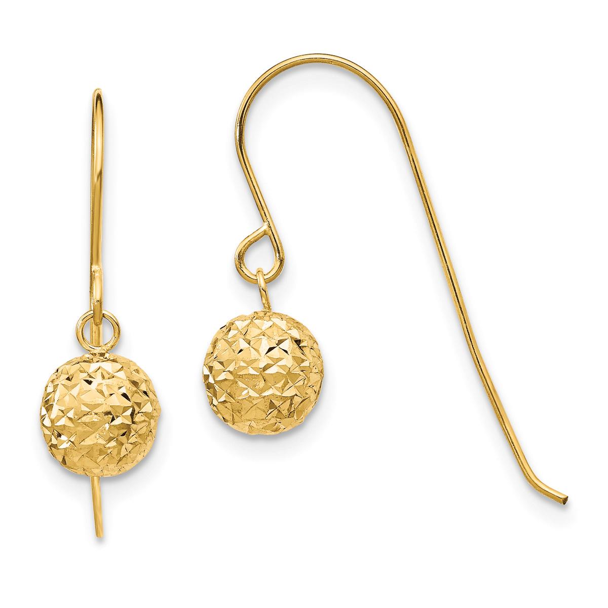 Gold Classics™ 14kt. Gold 6mm Bead Dangle Earrings