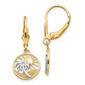 Gold Classics&#40;tm&#41; 14kt. Gold & Rhodium Palm Tree Earrings - image 1