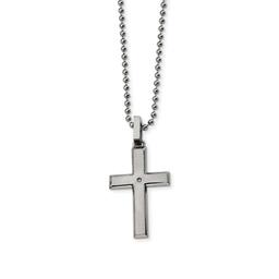 Mens Gentlemen's Classics(tm) Diamond Accented Cross Necklace