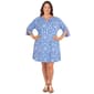 Plus Size Ruby Rd. 3/4 Sleeve Floral Abstract Shift Dress - image 1