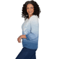 Womens Alfred Dunner Tuscany Ombre Stripe Floral Sweater - image 4